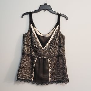 Ann Taylor Eyelash Lace Overlay Top